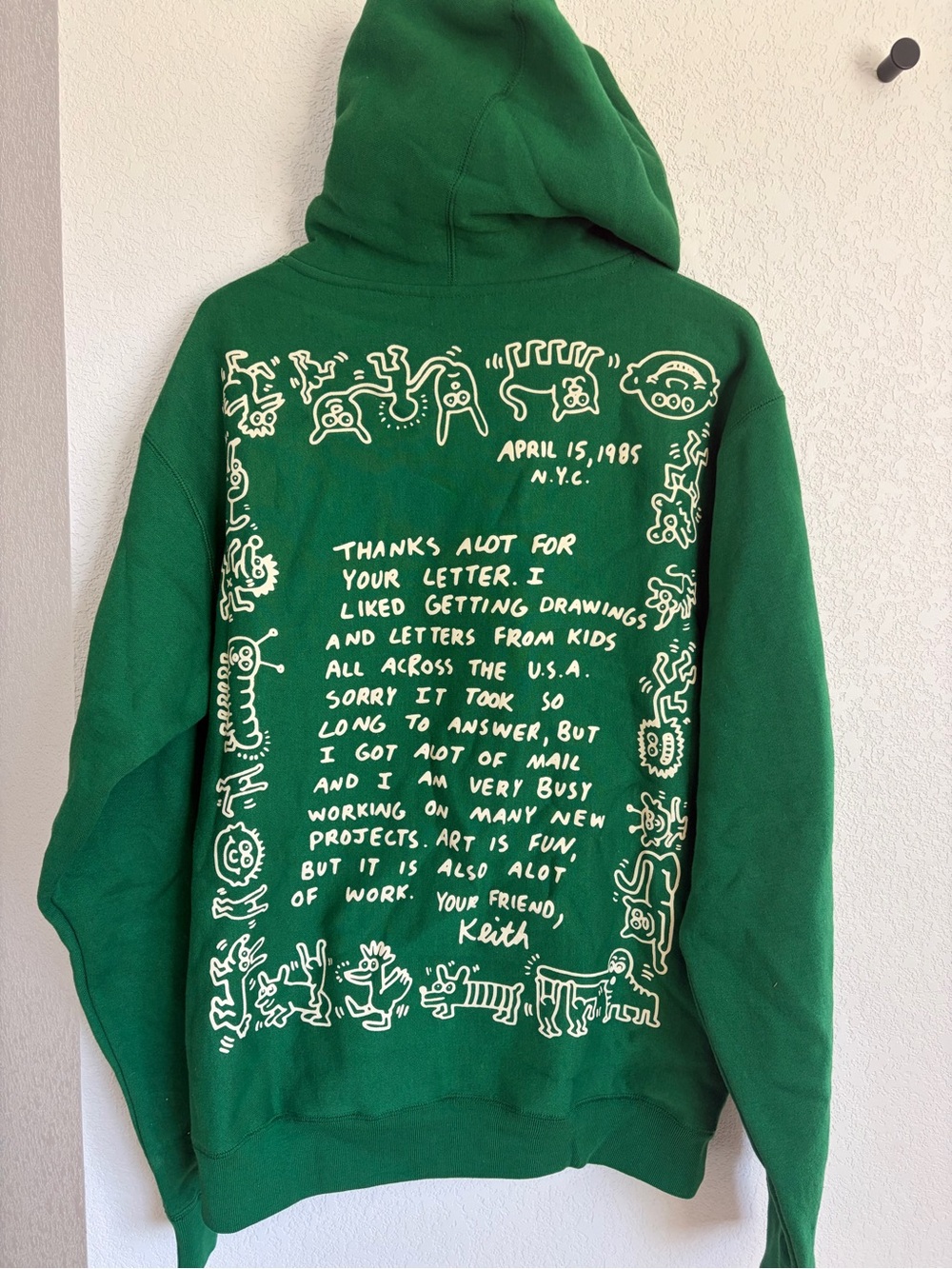 Keith Haring Unisex Medium Hoodie like new - Picture 6 of 6
